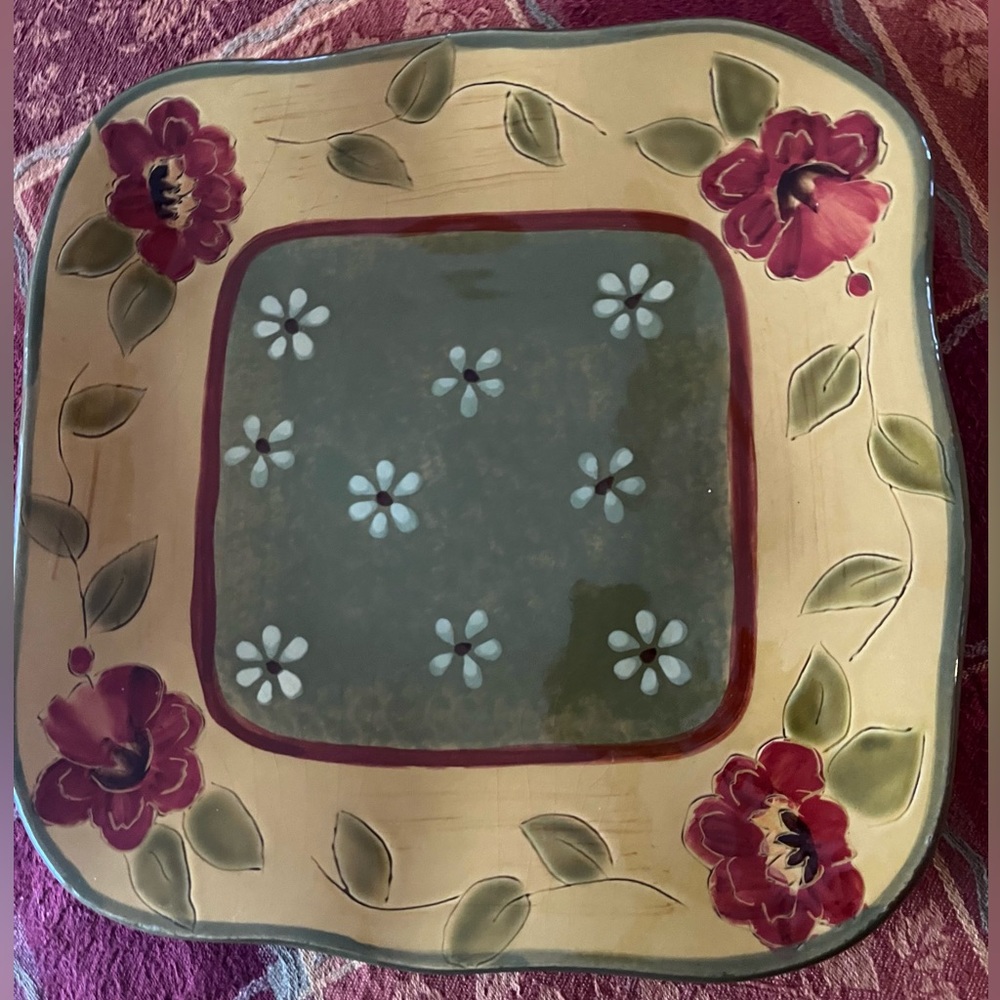 Ambiance Fleur Rouge Serving Platter